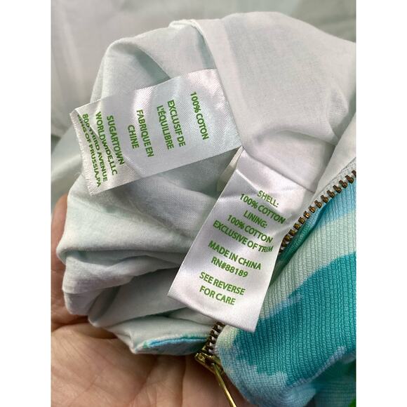 Lilly Pulitzer Tansy Poolside Blue Strapless Dress Size 6 Tropical - Picture 6 of 16